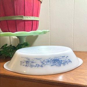 Vintage Jeannette Glasbake 1.5 Quart Divided